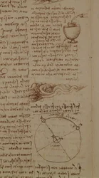 Diagrammi scientifici, dal Codice Leicester, 1508-12 (dettaglio)